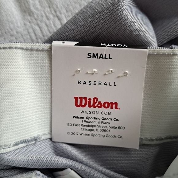 Wilson youth small gray baseball pants, New - Picture 3 of 4